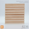 Planche murale en bois - 6236 Lambris cannelé - 3/4 x 3 - Représenté avec 2 morceaux (vendus séparément) - Merisier | Wood wainscot paneling - 6236 Fluted - 3/4 x 3 - Shown with 2 pieces (sold separately) - Yellow birch