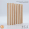 Planche murale en bois - 6236 Lambris cannelé - 3/4 x 3 - Représenté avec 2 morceaux (vendus séparément) - Merisier | Wood wainscot paneling - 6236 Fluted - 3/4 x 3 - Shown with 2 pieces (sold separately) - Yellow birch