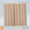 Planche murale en bois - 6236 Lambris cannelé - 3/4 x 3 - Représenté avec 2 morceaux (vendus séparément) - Merisier | Wood wainscot paneling - 6236 Fluted - 3/4 x 3 - Shown with 2 pieces (sold separately) - Yellow birch