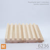 Planche murale en bois - 6236 Lambris cannelé - 3/4 x 3 - Représenté avec 2 morceaux (vendus séparément) - Merisier | Wood wainscot paneling - 6236 Fluted - 3/4 x 3 - Shown with 2 pieces (sold separately) - Yellow birch