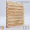 Planche murale en bois - 6236 Lambris cannelé - 3/4 x 3 - Représenté avec 2 morceaux (vendus séparément) - Pin rouge sélect | Wood wainscot paneling - 6236 Fluted - 3/4 x 3 - Shown with 2 pieces (sold separately) - Select red pine