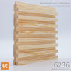 Planche murale en bois - 6236 Lambris cannelé - 3/4 x 3 - Représenté avec 2 morceaux (vendus séparément) - Pin rouge sélect | Wood wainscot paneling - 6236 Fluted - 3/4 x 3 - Shown with 2 pieces (sold separately) - Select red pine