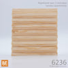 Planche murale en bois - 6236 Lambris cannelé - 3/4 x 3 - Représenté avec 2 morceaux (vendus séparément) - Pin rouge sélect | Wood wainscot paneling - 6236 Fluted - 3/4 x 3 - Shown with 2 pieces (sold separately) - Select red pine