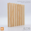 Planche murale en bois - 6236 Lambris cannelé - 3/4 x 3 - Représenté avec 2 morceaux (vendus séparément) - Pin rouge sélect | Wood wainscot paneling - 6236 Fluted - 3/4 x 3 - Shown with 2 pieces (sold separately) - Select red pine