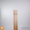 Demi-poteau carré rainuré - 6300AZ Zen - 1-3/8" x 3" x 48" - Merisier | Grooved square half-newel post - 6300AZ Zen - 1-3/8" x 3" x 48" - Yellow birch