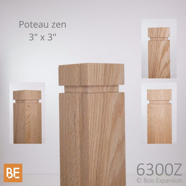 Poteau carré rainuré - 6300Z Zen - 3