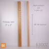 Poteau et demi-poteau carré rainuré - 6300Z Zen  - Chêne rouge | Grooved square newel post & half-newel post - 6300Z Zen - Red oak