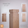 Poteau carré rainuré - 6300Z Zen - 3" x 3" x 48" - Érable | Grooved square newel post - 6300Z Zen - 3" x 3" x 48" - Maple