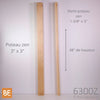 Poteau et demi-poteau carré rainuré - 6300Z Zen  - Érable | Grooved square newel post & half-newel post - 6300Z Zen - Maple