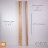 Poteau et demi-poteau carré rainuré - 6300Z Zen - Merisier | Grooved square newel post & half-newel-post - 6300Z Zen  - Yellow birch