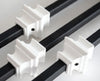 Bague décorative BC-01-10 en Blanc designer sur balustre TL12X-30 Noir satin | Decorative collar BC-01-10 Designer white on baluster TL12X-30 Satin black