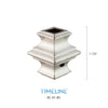 Bague décorative en zinc - Détaillée -  Fini acier inoxydable brossé | Zinc detailled baluster collar - Brushed stainless finish