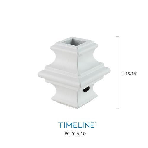 Bague décorative en aluminium - Détaillée -  Blanc designer | Aluminium detailled baluster collar - Designer white