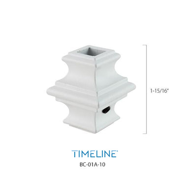 Bague décorative en aluminium - Détaillée -  Blanc designer | Aluminium detailled baluster collar - Designer white