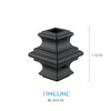 Bague décorative en aluminium - Détaillée -  Noir satin | Aluminium detailled baluster collar - Satin black