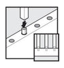 Goupille cylindrique pour barreau en métal carré 1/2" - Acier