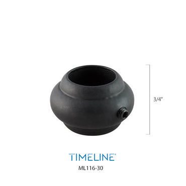 Bague décorative en zinc - Circulaire -  Noir satin | Zinc circular baluster collar - Satin black