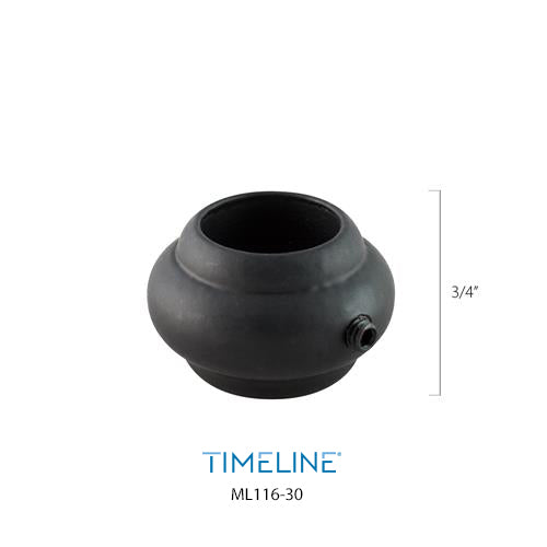 Bague décorative pour barreau en métal rond 5/8" - Circulaire - Zinc