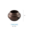Bague décorative en zinc - Circulaire -  Cuivre brûlé | Zinc circular baluster collar - Burnt penny