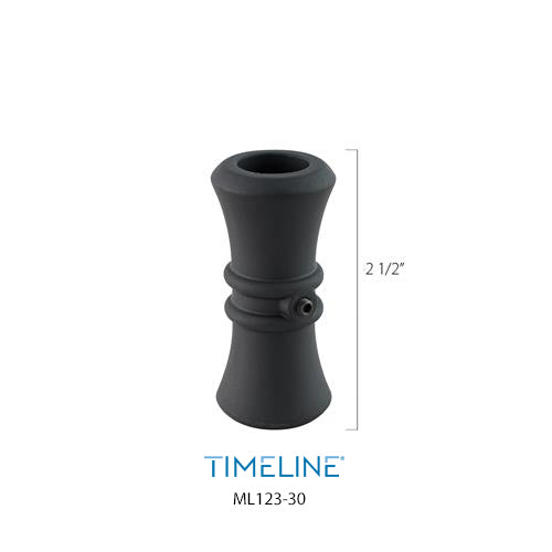 Bague décorative en aluminium - Sablier - Noir satin | Aluminium baluster collar - Hourglass shape - Satin black