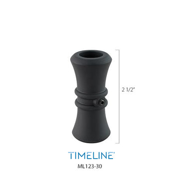 Bague décorative en aluminium - Sablier - Noir satin | Aluminium baluster collar - Hourglass shape - Satin black