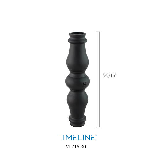 Bague décorative pour barreau en métal rond 5/8" - Fuseau - Aluminium