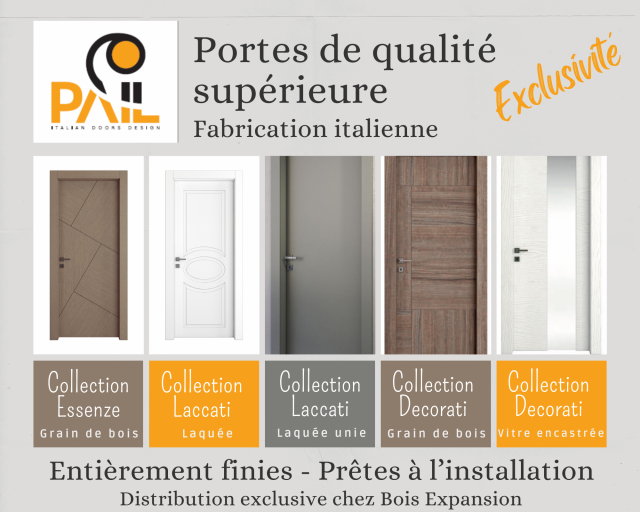 Nouveaux produits - Portes Pail de fabrication italiennes
