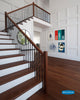 Barreau d'escalier en métal - Carré avec formes géométriques - Ovale - 1/2" x 44" - Acier