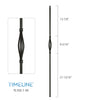 Balustre carré en acier forgé avec motif de panier - Noir satin | Square baluster in forged steel with basket design - Satin black