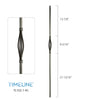 Balustre carré en acier forgé avec motif de panier - Gris métal | Square baluster in forged steel with basket design - Metal grey
