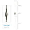 Balustre carré en acier forgé avec motif de panier - Gris pavé | Square baluster in forged steel with basket design - Pavestone