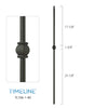 Balustre carré en acier forgé avec bague classique - Noir texturé | Square baluster in forged steel with classic collar - Wrinkled black