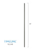 Barreau d'escalier en métal - Carré simple TL12 - 1/2" x 44" - Acier