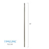 Barreau d'escalier en métal - Carré simple TL12 - 1/2" x 44" - Acier