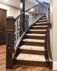 Escalier avec balustres TL122-40 et TL12-40 - Noir texturé | Staircase with balusters TL122-40 and TL12-40 - Wrinkled black