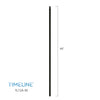 Barreau d'escalier en métal - Carré simple TL12A/TL58 - 5/8" x 44" - Acier