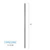 Barreau d'escalier en métal - Carré simple TL12 - 1/2" x 44" - Acier