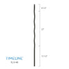 Balustre carré en acier forgé - Ondulé - Noir texturé | Square baluster in forged steel - Wavy - Wrinkled black