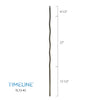 Balustre carré en acier forgé - Ondulé - Gris métal | Square baluster in forged steel - Wavy - Metal grey