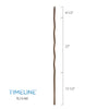 Balustre carré en acier forgé - Ondulé - Cuivre brûlé | Square baluster in forged steel - Wavy - Burnt penny