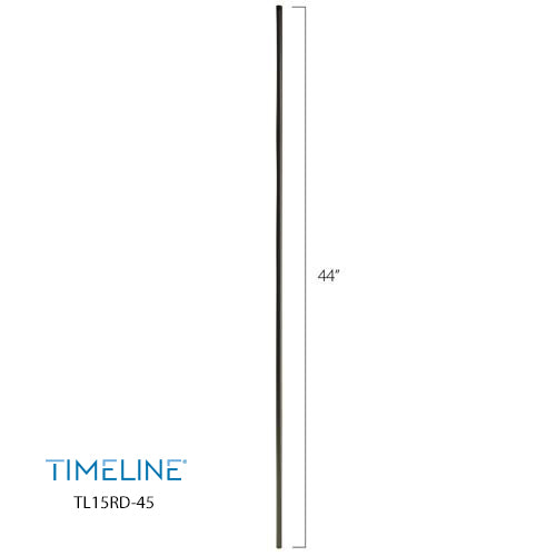 Balustre rond en acier - Simple - Gris métal | Steel round baluster - Simple - Metal grey