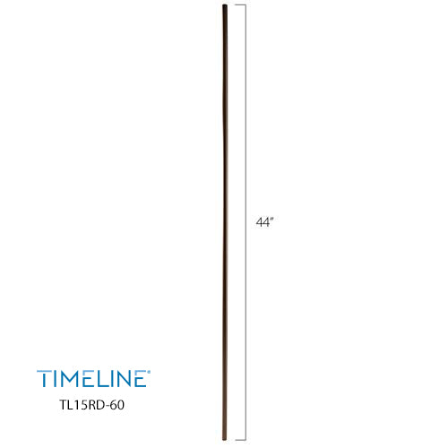Balustre rond en acier - Simple - Cuivre brûlé | Steel round baluster - Simple - Burnt penny