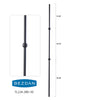 Balustre rond en acier forgé avec bague circulaire - Noir satin | Round baluster in forged steel with circular collar - Satin black