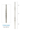 Balustre rond en acier forgé avec motif de toupie - Gris pavé | Round baluster in forged steel with spinning top design - Pavestone