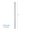 Barreau d'escalier en métal - Rond simple TL2614RD - 9/16" x 43" - Acier