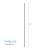 Barreau d'escalier en métal - Rond simple TL2614RD - 9/16" x 43" - Acier