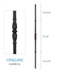 Balustre rond en aluminium avec motifs de feuilles sculptées - Noir satin | Aluminium round baluster with sculpted leaves design - Satin black