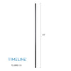 Barreau d'escalier en métal - Rond simple TL58RD - 5/8" x 44" - Acier inoxydable