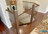 Escalier avec balustres TL58RD-SS et bagues WC585-SQ-MP et ML116-BS | Staircase with TL58RD-SS balusters and WC585-SQ-SS and ML116-BS collars