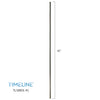 Barreau d'escalier en métal - Rond simple TL58RDL - 5/8" x 46" - Acier